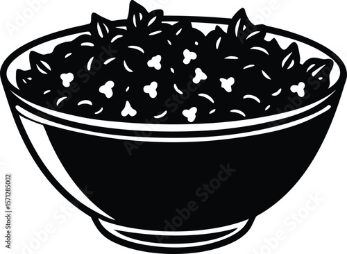 potpourri bowl on white background.eps