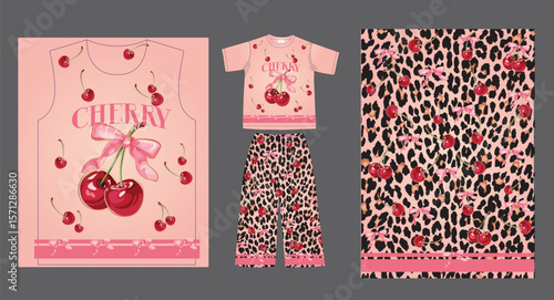 Seamless Patterns for Women's Fashion, Vector Pajama Templates