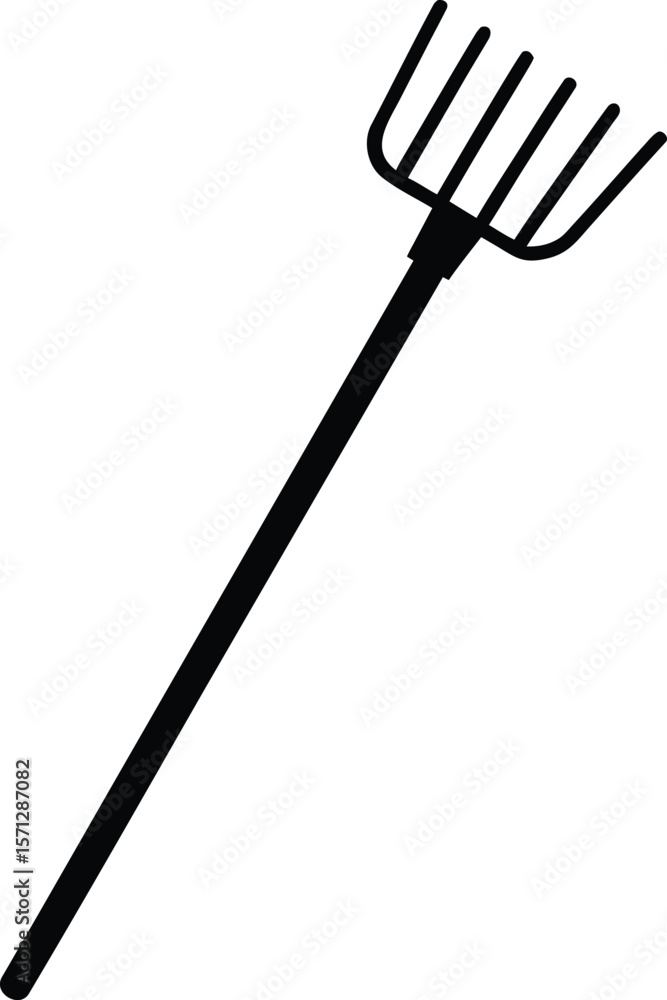 Naklejka premium rake tine on white background.eps