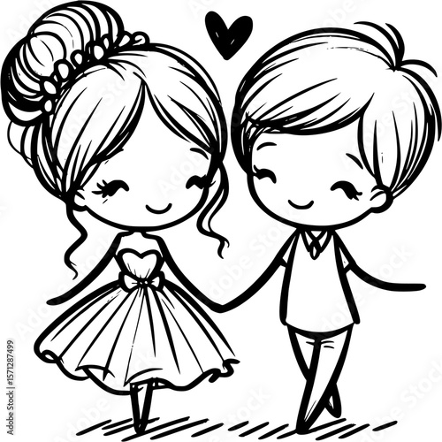 Eternal Love: A tender illustration portrays a couple in embrace, a beacon of devotion, set against a simple backdrop, designed to evoke the heart's softest emotion and celebrate eternal love.