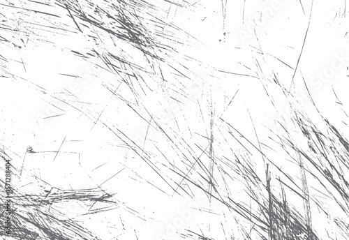Light grunge overlay with chaotic scratches. Distressed texture background for visuals. Suitable for old, gritty and faded themes.