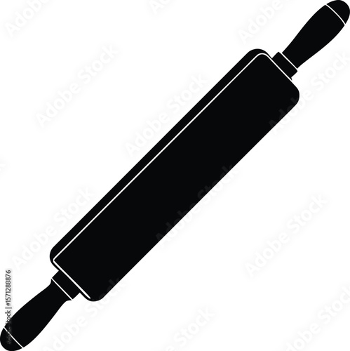 rolling pin on white background.eps