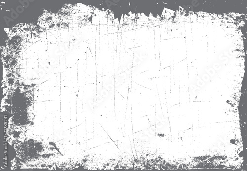 Distressed texture border with grunge effect. Worn frame overlay background for design. Great for vintage retro visual aesthetics.