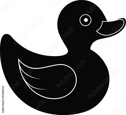rubber ducky on white background.eps