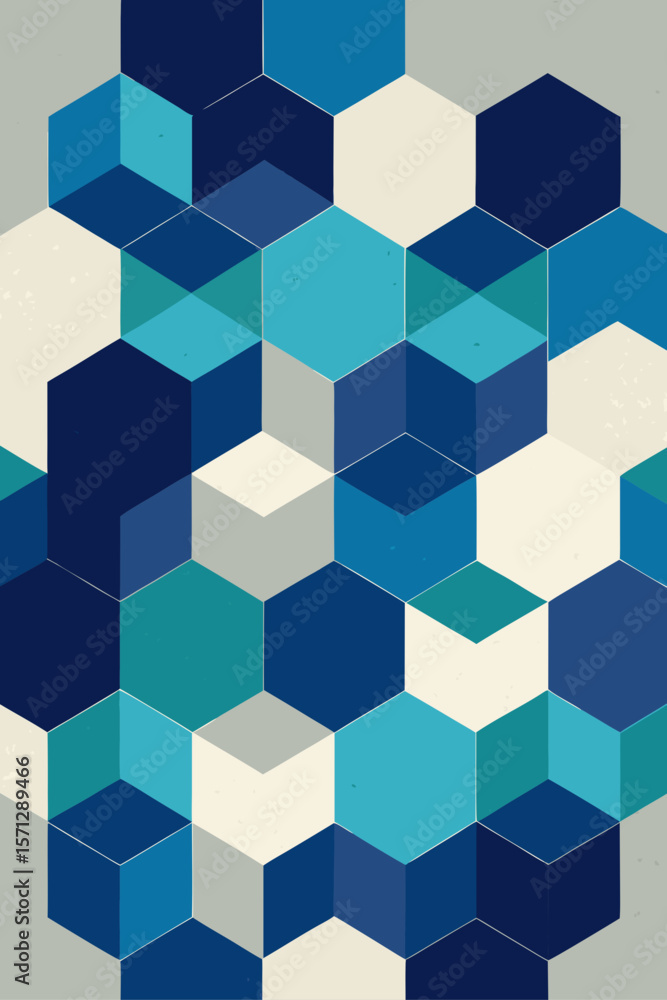 Geometric Hexagonal Pattern abstract hexagons Geometric Hexagonal Pattern abstract hexagons