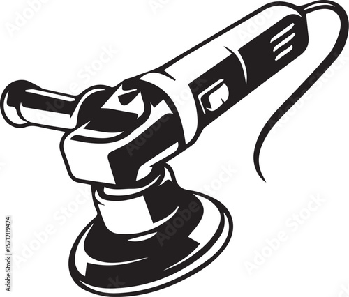 Print Automotive Polisher Machine Illustration