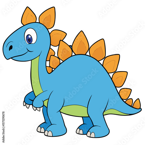 Stegosaurus, a short-necked plant-eating dinosaur from the Jurassic period