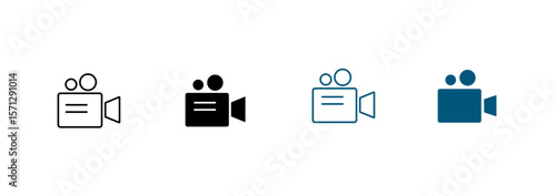 film silhouette vector icon