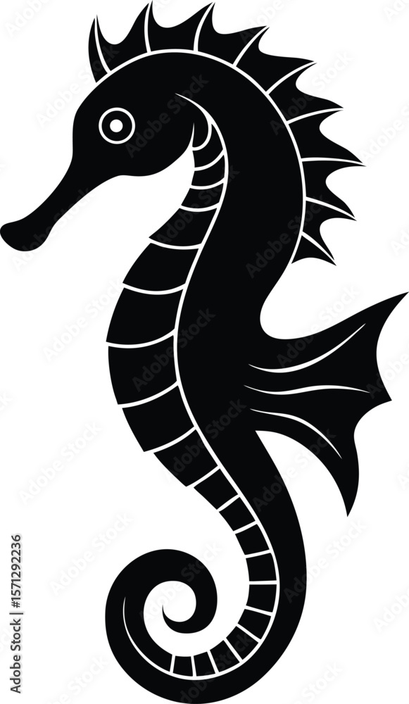 Fototapeta premium sea horse on white background.eps