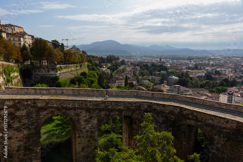 Panoramic view of Bergamo, from Città Alta