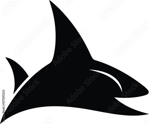 shark fin on white background.eps