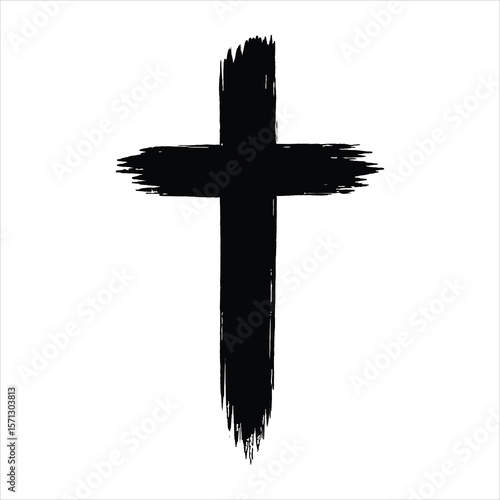 Grunge Brush Stroke Cross