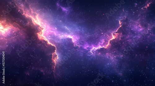 Fototapeta Naklejka Na Ścianę i Meble -  Brilliant purple space backdrop that is artistic