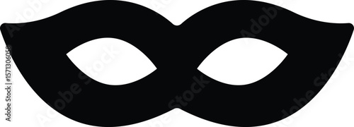 Elegant Silhouette of a Masquerade Mask