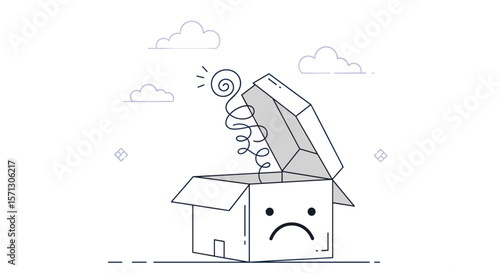Creative ideas for unexpected box surprise spring loaded animated motion graphics