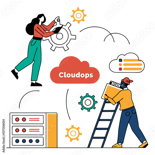 Cloudops Data Center Team Working on Network and Server Maintenance