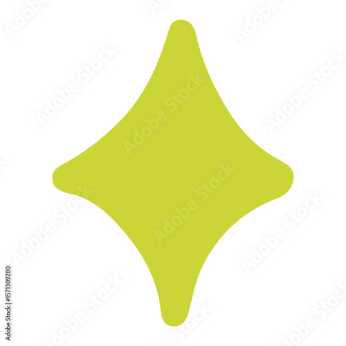 Abstract green star shape