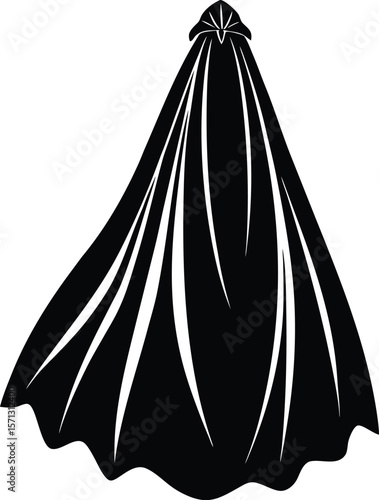 wedding veil on white background.eps