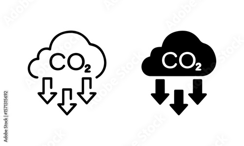 co2 emission illustration.