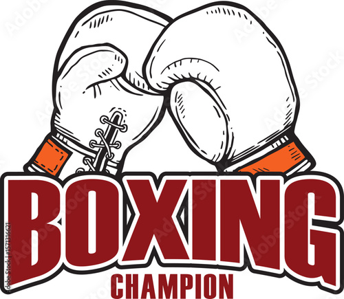 Sketch of Boxing gloves sign, vector Boxing champion, Boxing gloves picture, Boxing gloves illustration