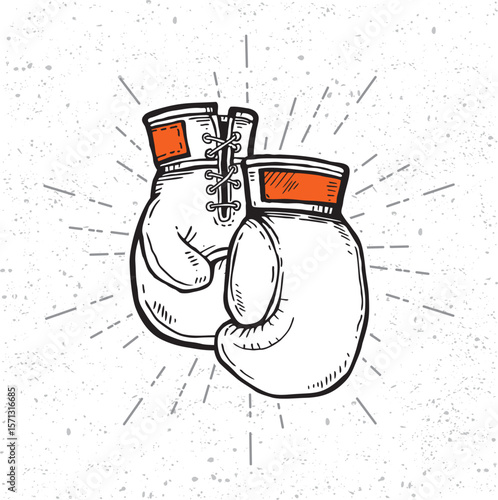 Sketch of Boxing gloves sign, vector Boxing gloves, Boxing gloves picture, Boxing gloves illustration