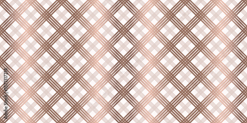 Seamless geometric lattice vector pattern with mocha mousse tones diagonal gradient lines