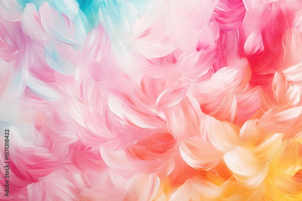 Fototapeta premium Pastel Dream: Swirls of pastel colors create a dreamy, abstract landscape. The soft hues blend seamlessly, evoking a sense of tranquility and wonder.
