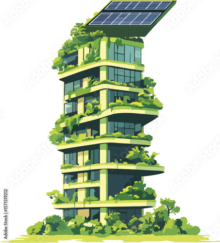 green house with solar panels
