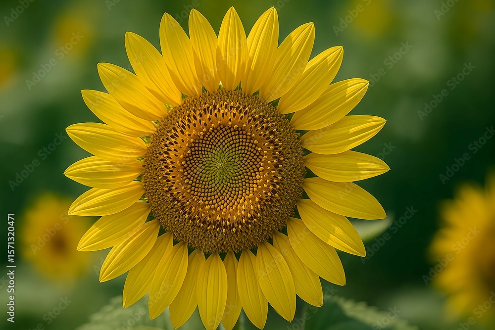 Obraz premium ひまわりの接写|Close-Up of a Sunflower