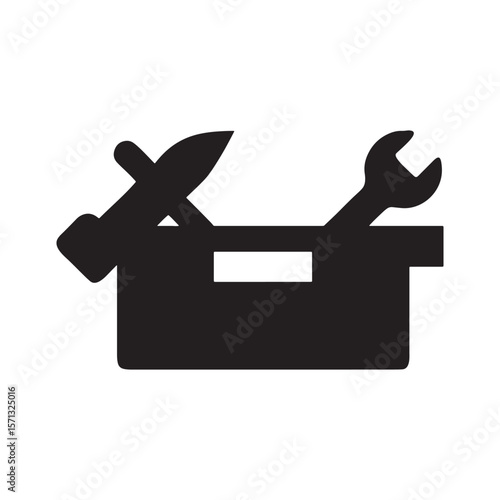 Essential Toolkit Icon Hammer, Wrench, and Tools for DIY Projects and Repairs