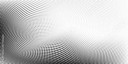 Set of halftone dots gradient pattern texture isolated on white background. Straight dotted spots using halftone circle dot raster texture. Vector blot half tone collection.