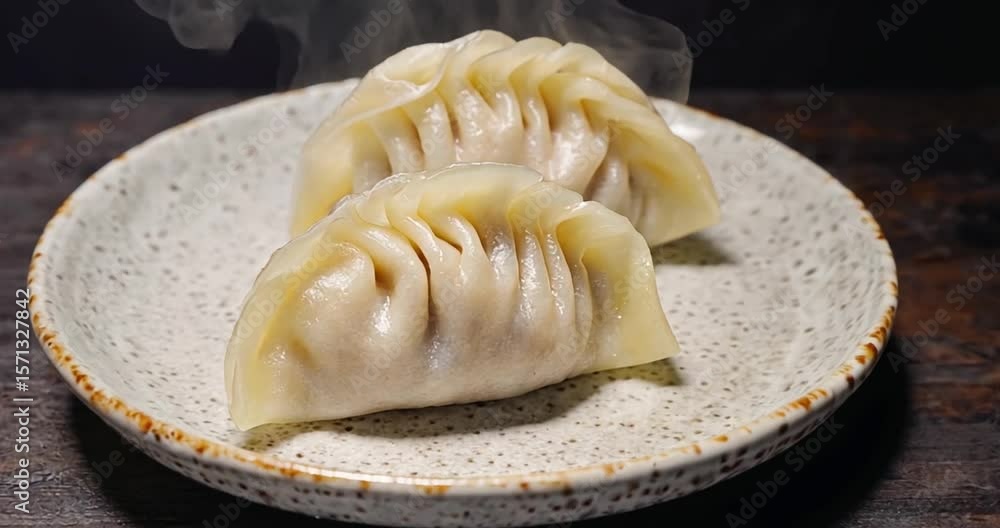 Steamed dumplings on a plate Steamed dumplings on a plate