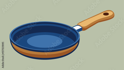 Frying pan isolated on white background with black metal handle skillet cookware utensil