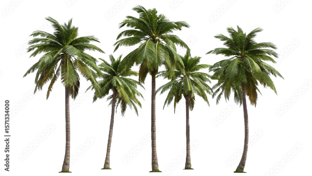 © Laksika - Coconut Trees Beautiful 3D Tree Isolated On Transparent Background