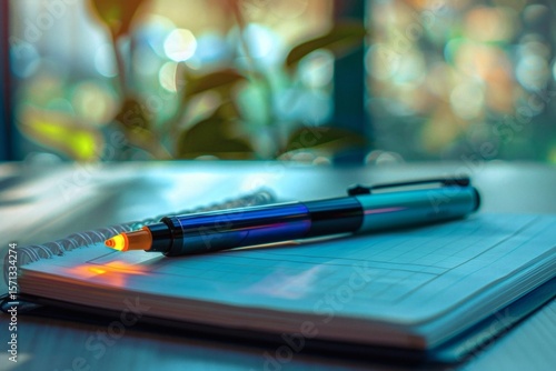 Vibrant marks of a marker on paper