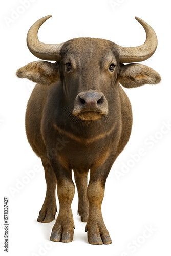Isolate transparent Realistic CGI Rendering of a Water Buffalo on a Transparent Background PNG die-cut for advertising
