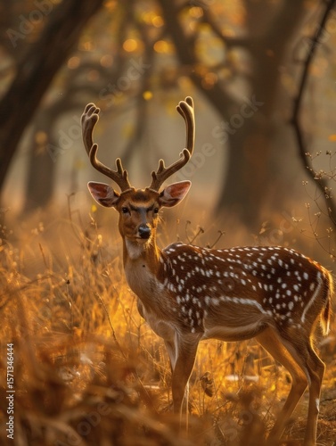 Sunlit spots of the sika deer