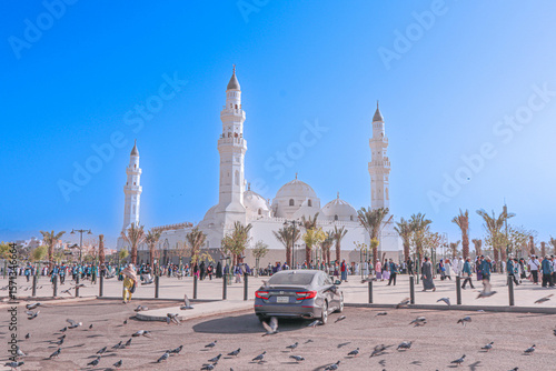 Konstfotografi Beautiful view of Quba Mosque tower building.