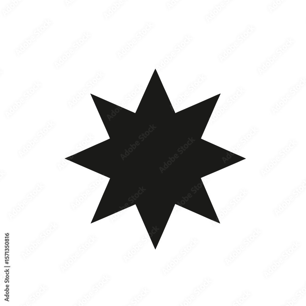 Obraz premium black and white star