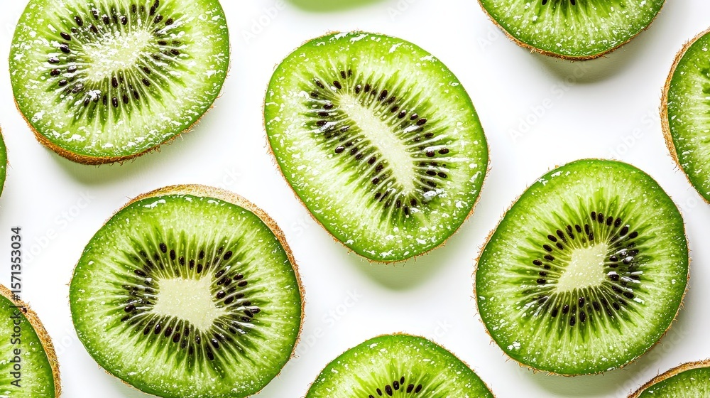 Fototapeta premium Kiwi Fruit Close-Up on White