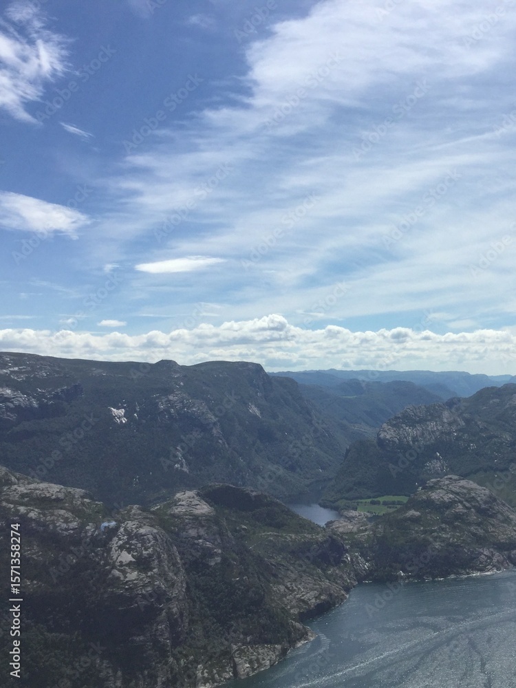 Fototapeta premium The Pulpit Rock hiking in Norway