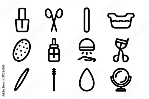Beauty and self-care tools vector illustration for design and print