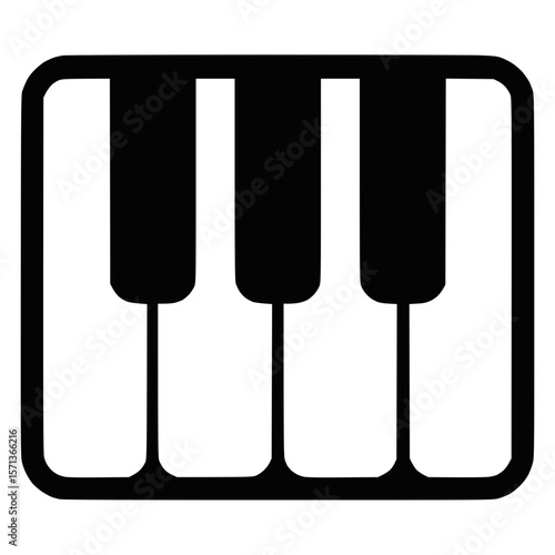 Piano Keyboard Silhouette Vector