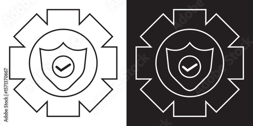 Shield icon Privacy icon Vector illustration; EPS 10/AI