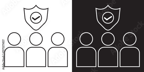 Shield icon Privacy icon Vector illustration; EPS 10/AI