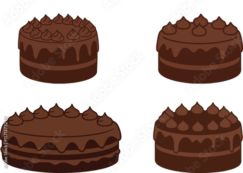 chocolate cake vector illustration art design