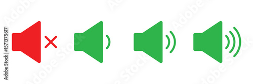 Black Outline Speaker Icon. Graphic Element Vector Icon Representing Volume, Sound, or Output. Speaker icon vector. volume sign and symbol. loudspeaker icon. sound symbol. Sound volume icons set. 