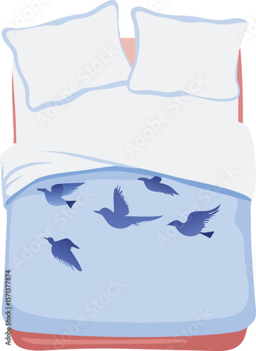 A comfortable looking duvet cover, subtly wrinkled, perfect for a cozy bedroom and sleep.