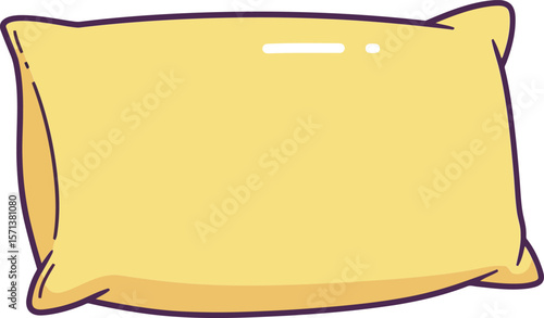 Yellow Pillow Soft Cushion Home Comfort Interior Decor Simple Design Resting Object
