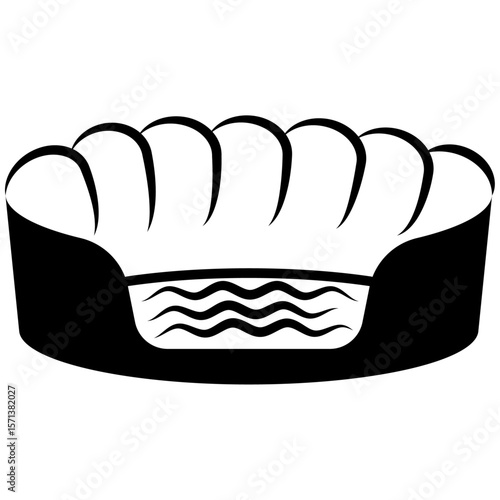 dog bed icon, Pet bed icon, bed for dogs and cats.